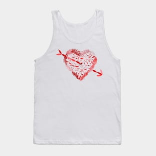 Valentines day floral pattern Tank Top